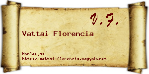 Vattai Florencia névjegykártya